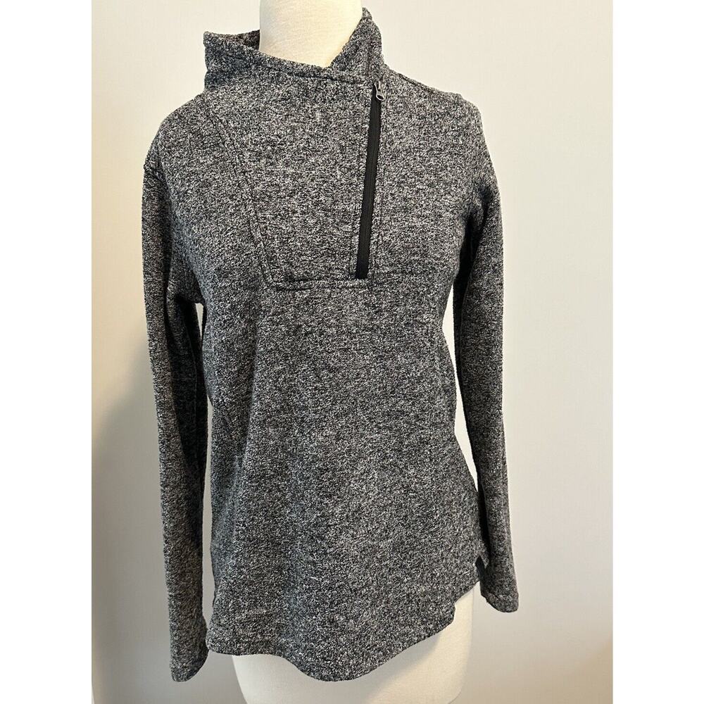Life Integrity Earth Sweater Women's Large Gray Fleece 1/4 Zip Pullover
